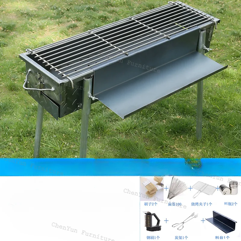 Barbecue Charcoal Outdoor Stove Portable Gridiron Furniture Camping Picnic Domestic Outdoor Stove Night Market Estufa Exterior