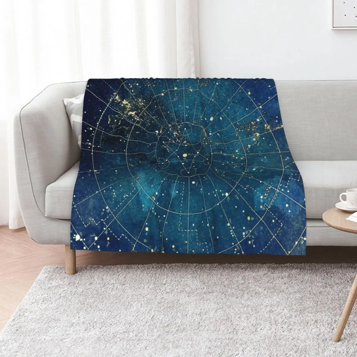 

Star Map :: City Lights Throw Blanket warm winter Bed covers Flannels wednesday Blankets