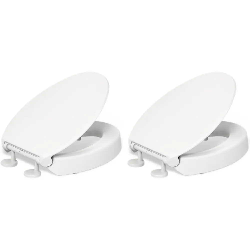 

25875-0 Hyten 3" Height, Elevated Sot Close Elongated Toilet Seat, Contoured Seat with Grip-Tight Bumpers, Quick-Attach Hardware