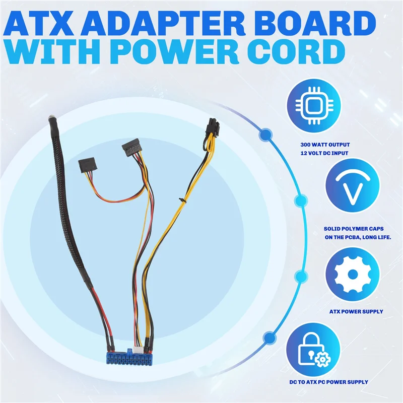 

A43T DC 12V 300W 24Pin ATX Motherboard Connector Mini ITX Power Supply DC To ATX PICO PSU Module For PC Computer Gamer
