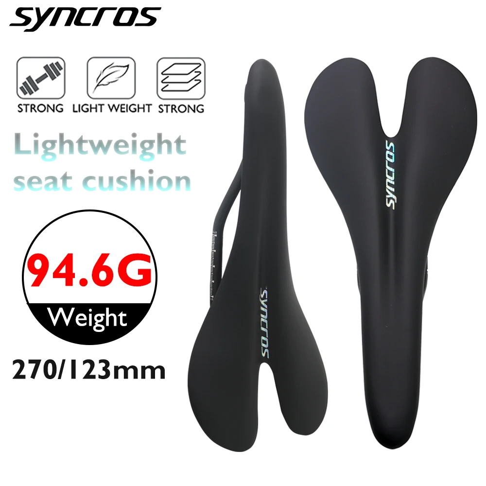 

SYNCROS Ultralight Carbon Fiber Bicycle Saddle, Mountain Bike/Road Bike Seat, LASER Logo, Black/Matte, Bicycle Accessories