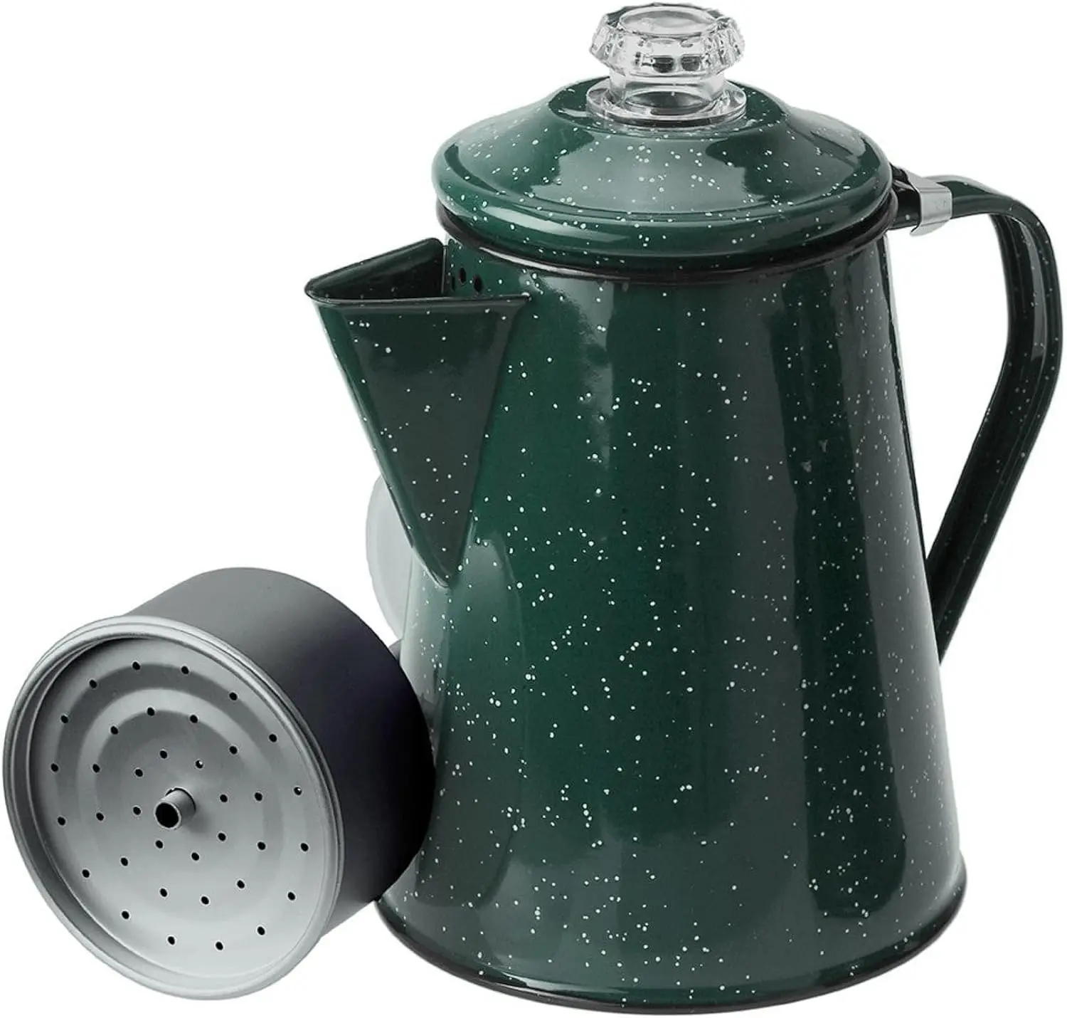 

Enamelware Campfire Coffee Percolator Pot for Outdoor Camping, RV, and Kitchen Use