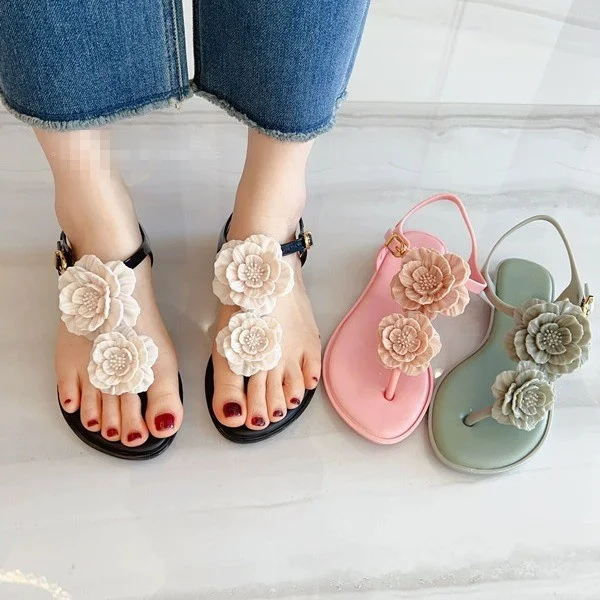 

Summer flower flat casual fashion flip-flops