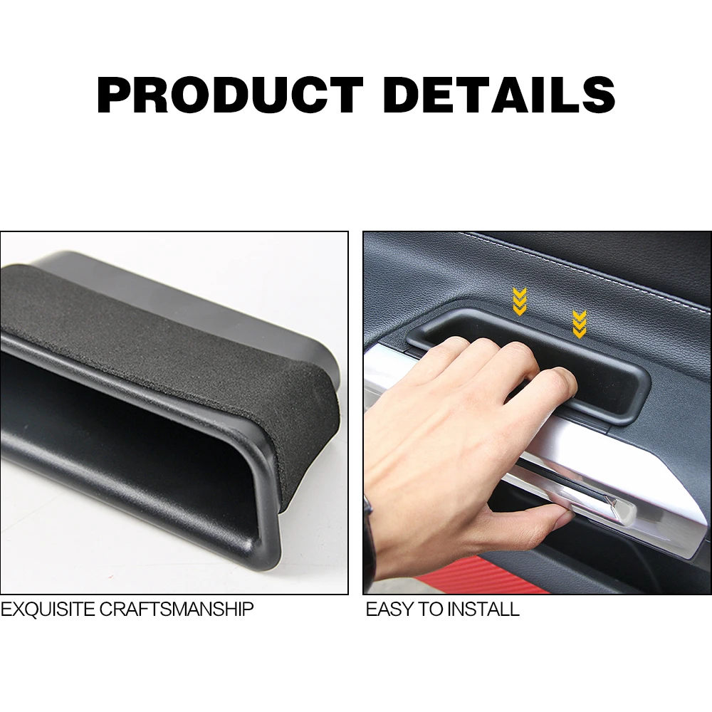 2 قطعة لفورد موستانج 2015 - 2024 2023 2022 2021 2020 2019 2018 صندوق تخزين الباب الأمامي للسيارة مقبض حقيبة اكسسوارات السيارات الداخلية #6