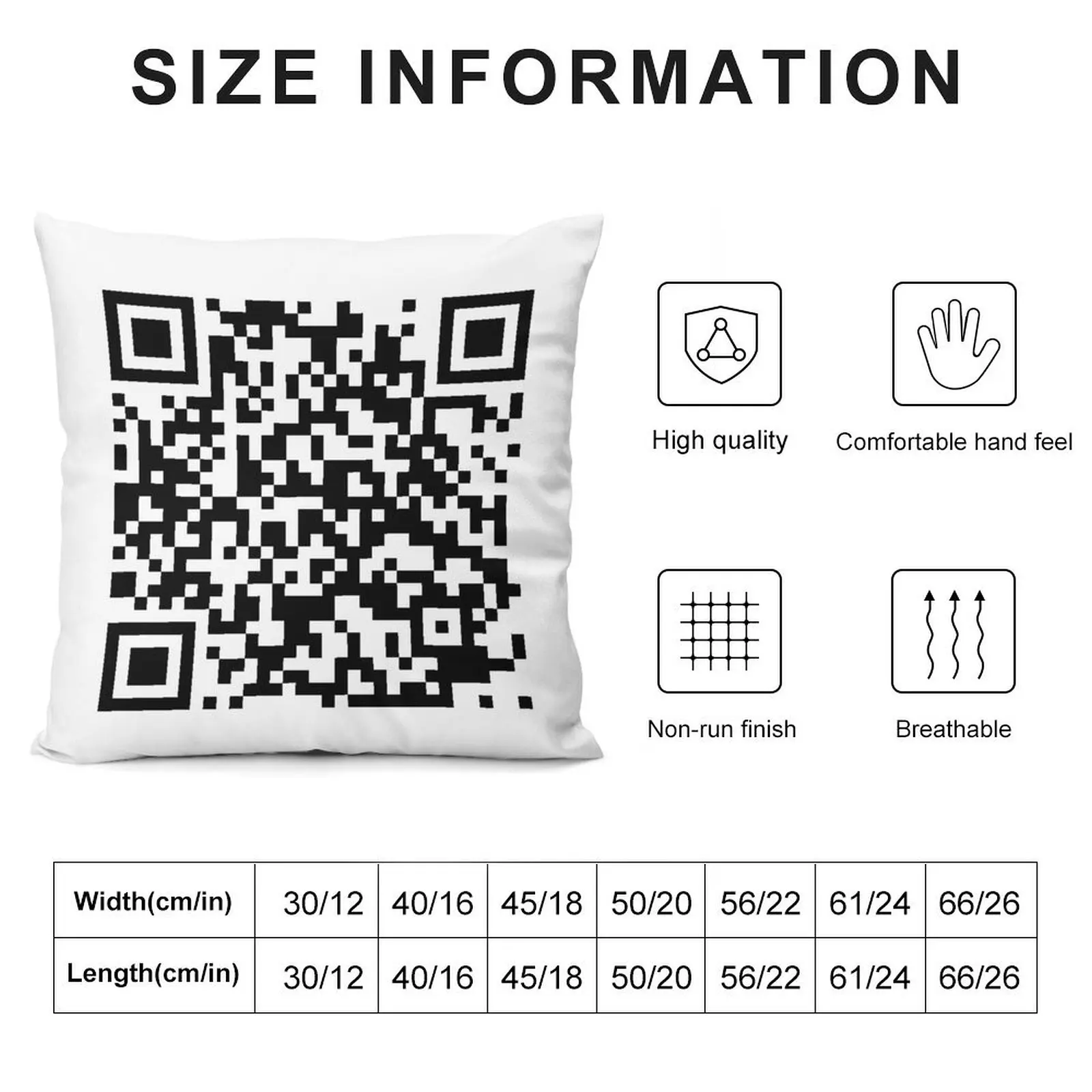 QrCode Rick Astley - Never Gonna Give You Up Throw Pillow Luxury Pillow Case Anime Pillowcase Cushion pillow