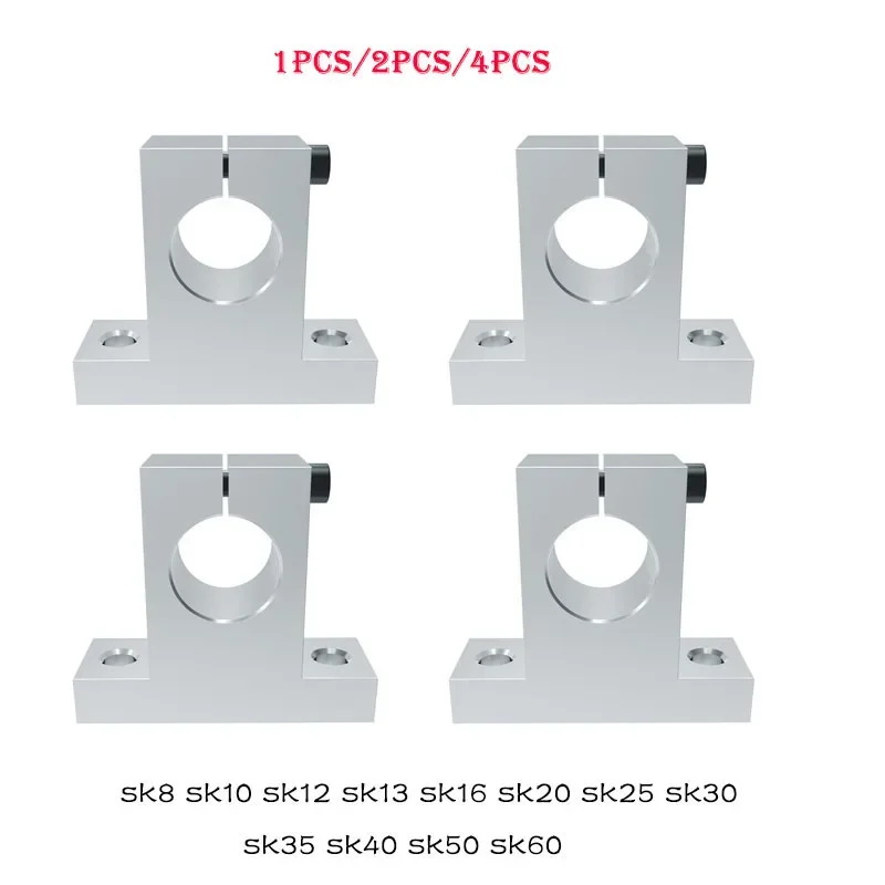 

1/2/4 шт. SK8 линейный подшипник рельсовая Опора вала SK10 SK12 SK13 SK16 SK20 SK25 SK30 для XYZ Axis настольный ЧПУ маршрутизатор Запчасти для 3D-принтера