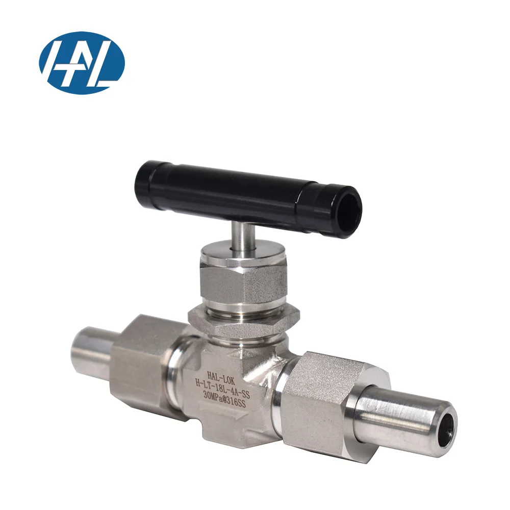 Hot Selling Swagelok Straight Needle Valve 316 Stainless Steel High Pressure Hard Seal Stop Valve for Water Media