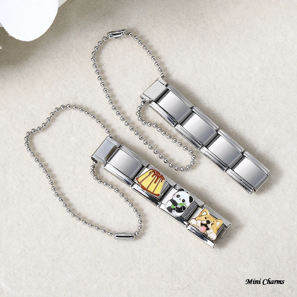 Neues Design Bunte Perlen Handykette Schlüsselanhänger Passend für 9mm Italienische Charms Edelstahl DIY Perlen Damen Herren Modeschmuck – Detail 8