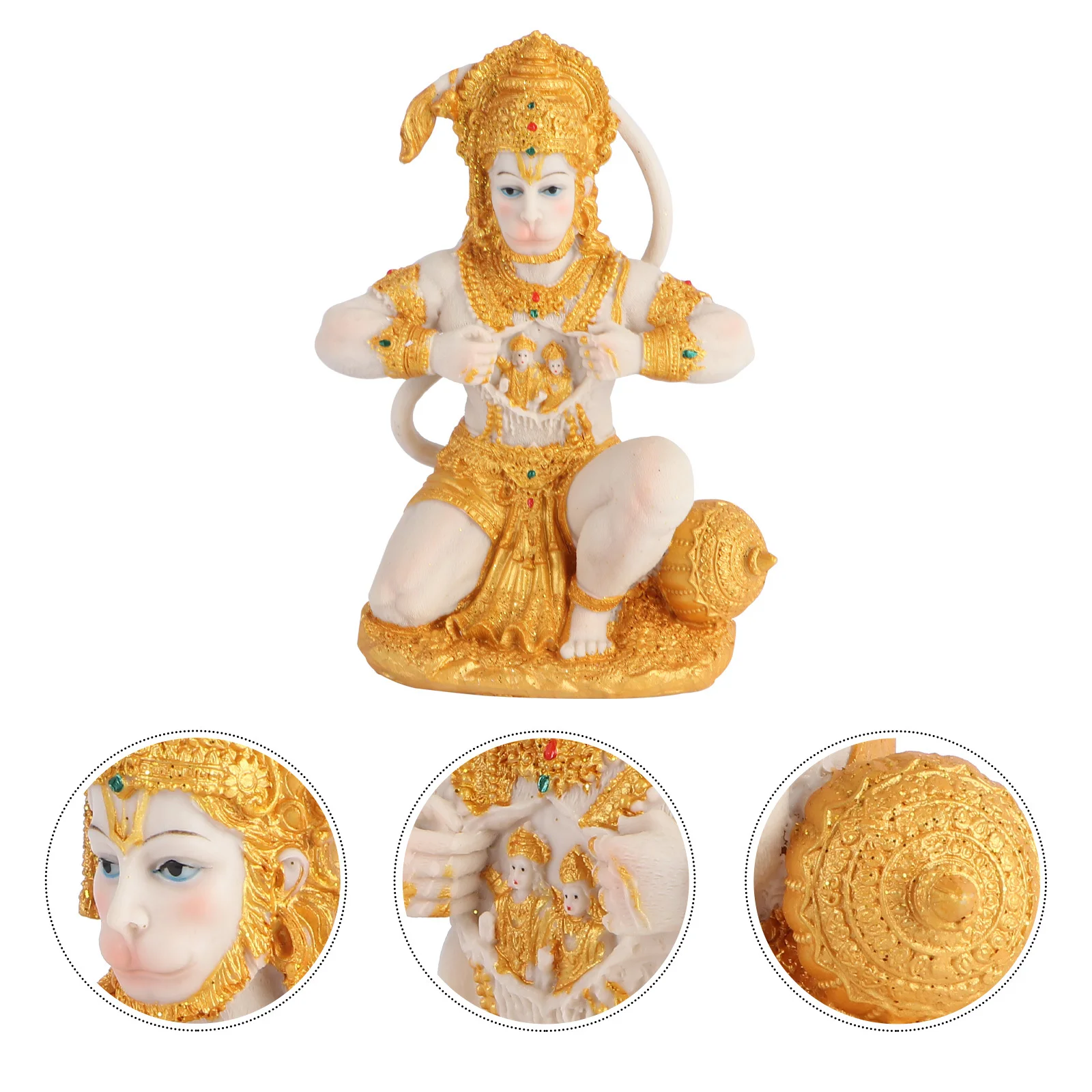 Hanuman Buddha Southeast Asian Style Resin Monkey Sculpture Desktop Ornament Home Decor Entrance Decoration Resin Statue