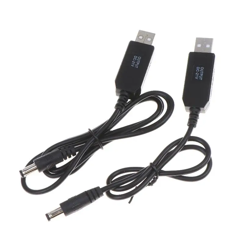 Length 50/100cm 21V Lithium Battery Dedicated Charging Cable 5V To 21V Boost Cable DC Interface USB Adapter Cable Charger