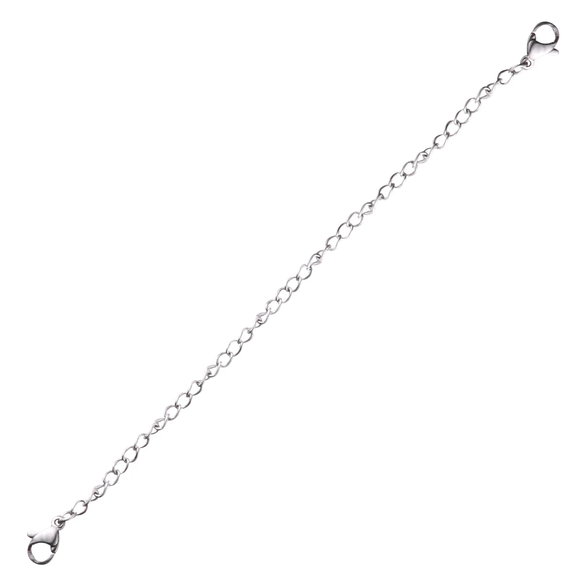 

6pcs Extender Chain Stainless Steel Lobster Clasp Adjustable Necklace Bracelet Jewelry Making Supplies Silver Color