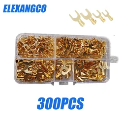 Conector en U, Conector en Y, Conector UT, Conector de Latón, Conector de Cobre para Tierra, Conector de Cobre Tipo Oreja, Conector de Cobre Tipo Nariz 3.2 4.2 6.2 5.2 8.2 300PCS