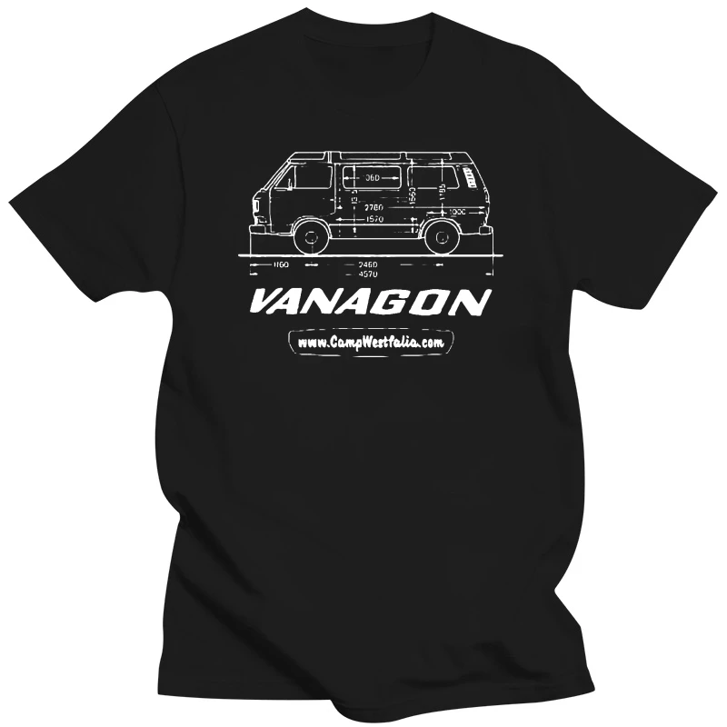 Men tshirt Vanagon Technical Drawing T3 Vanagon Westfalia T Shirt Printed T-Shirt tees top