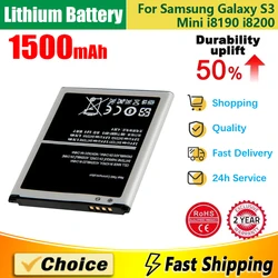 1500mAh Brand New Replacement Phone Lithium Battery For Samsung Galaxy S3Mini S3 Mini I8190 I8190N i8200 EB-L1M7FLU