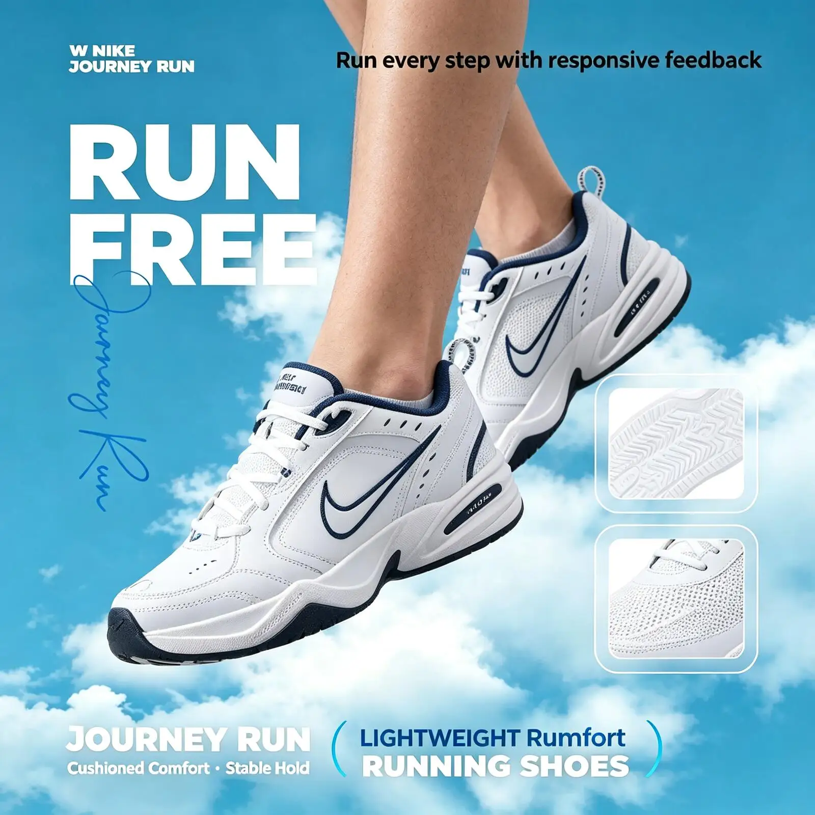 Nike Flash Sale  Lightweight Training Shoes for Fitness and Cushioning NIKE AIR MONARCH 415445-102