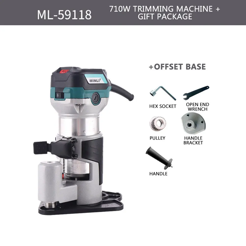 Trimming Machine, Woodworking Slotting Machine, Decoration Tool, Multifunctional Carving Machine Electrical Wood Milling Machine