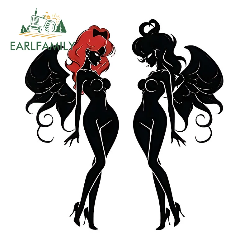 EARLFAMILY 13cm X 12.2cm for Demon Girl Sexy Car Stickers Fashionable Simple Decals Scratch-Proof Personality Car Label Laptop