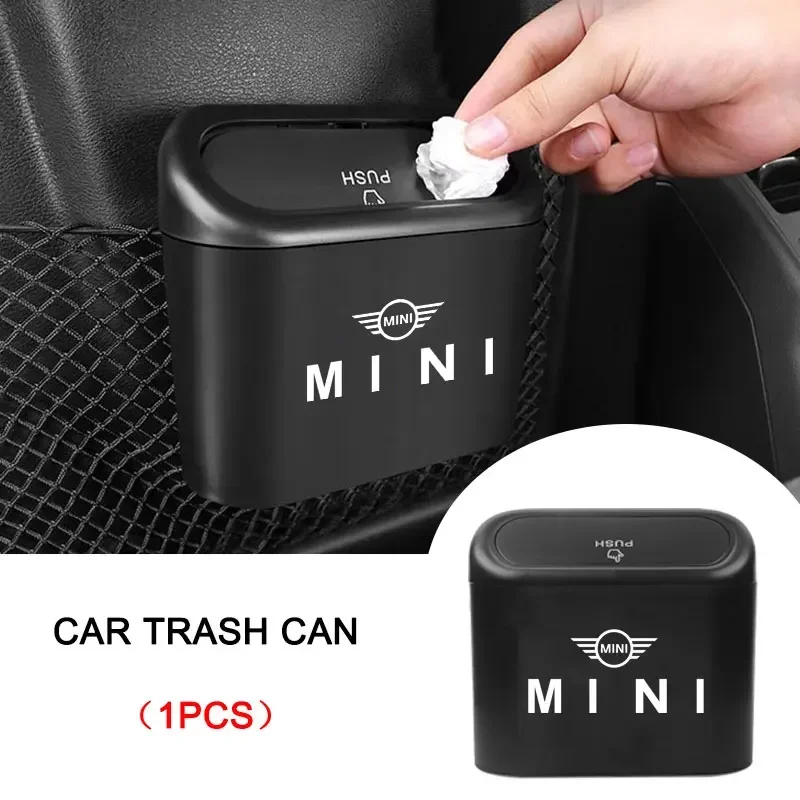 1pcs Car Trash Can Storage Box Vehicle Multifunctional Garbage Dust Case For BMW Mini Cooper R56 R50 F56 R60 2012 2013 2018 2019