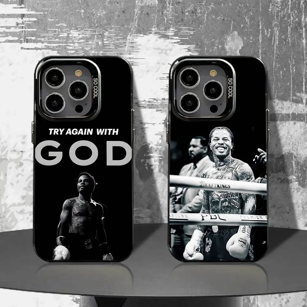 

G-Gervonta Boxer D-Davis Phone Case For iPhone 16,15,14,13,12,11,Pro,XS,Max,Plus,Mini,SE4,E Black Matte Shockproof Cover