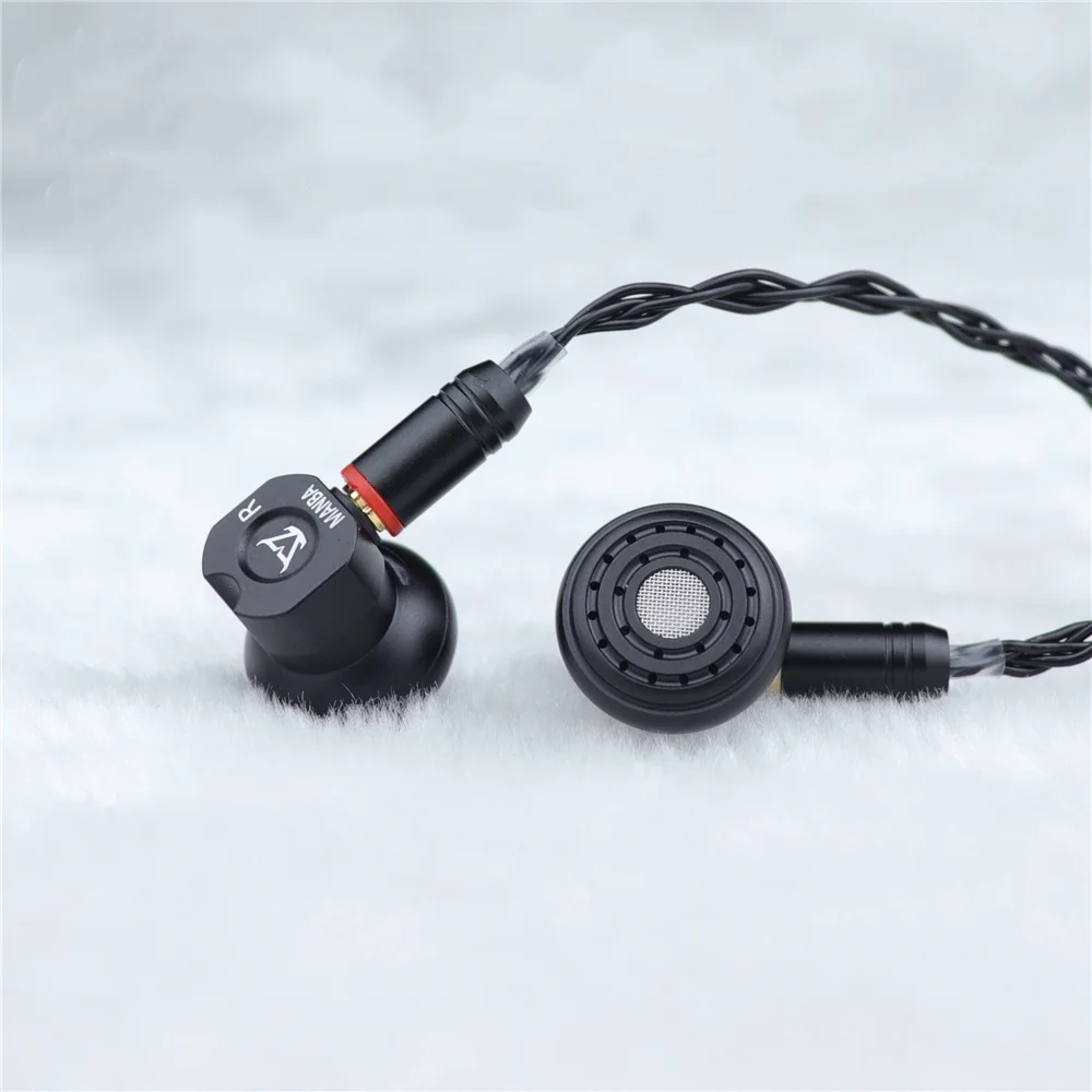 

TONEKING MANBA Metal Flat Earbuds Dynamic HIFI Static Electricity Music Monitor Audiophilex Earphones MMCX Cable