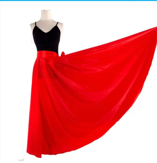 1pcs-lot-chinese-folk-dance-long-skirt-lady-solid-satin-dancing-skirt