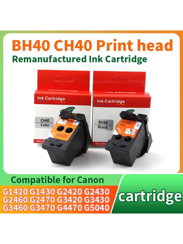 Głowica drukująca BH40 CH40 BH-40 CH-40 kompatybilna z drukarkami Canon PIXMA G1420 G2420 G2460 G3420 G3460 G5040 G6040 G7040 G3470 G3430 — zdjęcie produktu 7