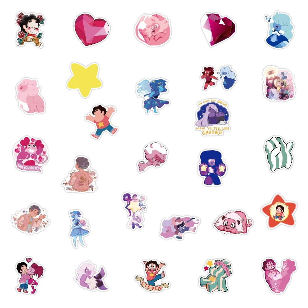 10/30/50Pcs Steven Universe Cartoon Stickers Cute Graffiti Decal DIY Motorcycle Guitar Laptop Bike Kid Toy Waterproof Sticker