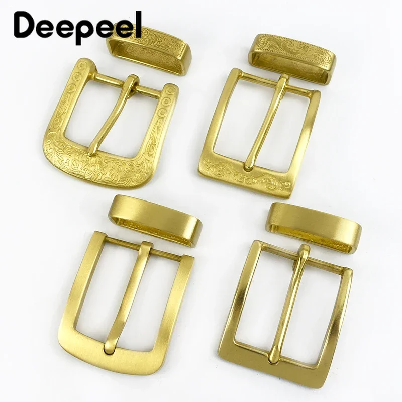 1 قطعة 40 مللي متر النحاس النقي حزام رجالي مشبك النحاس دبوس أبازيم أحزمة رئيس حزام المشبك ل 38-39 مللي متر DIY بها بنفسك الجلود الحرف اكسسوارات