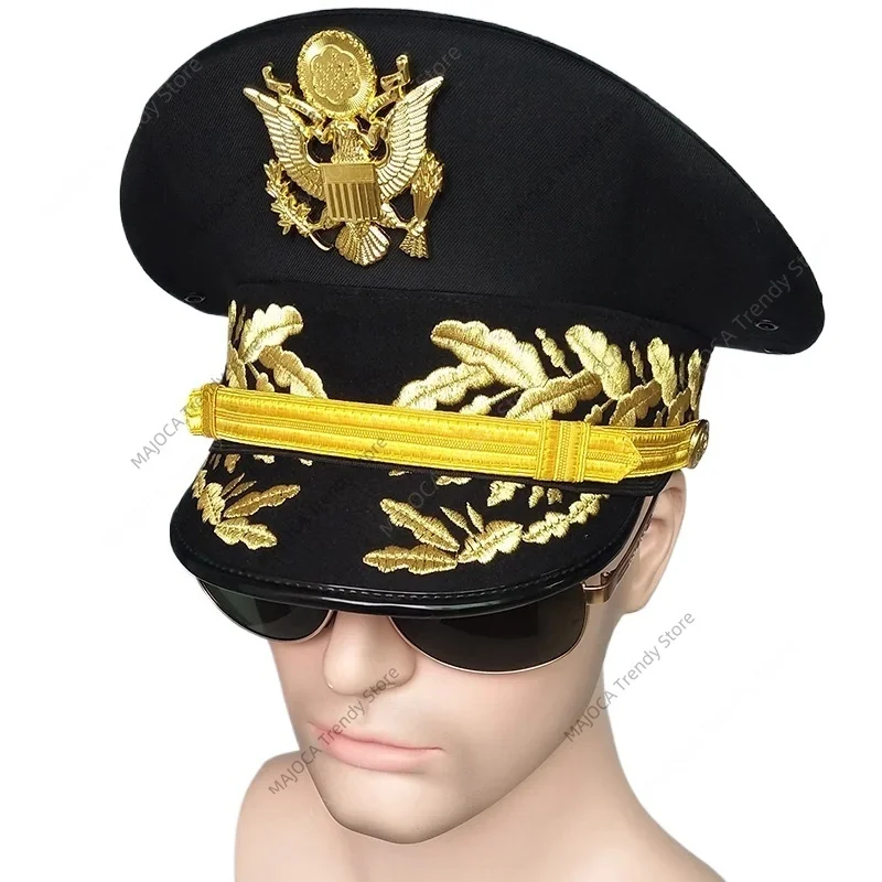 

Армейская фуражка генерала США с золотой эмблемой орла, дизайн «Скремблд Эгз»