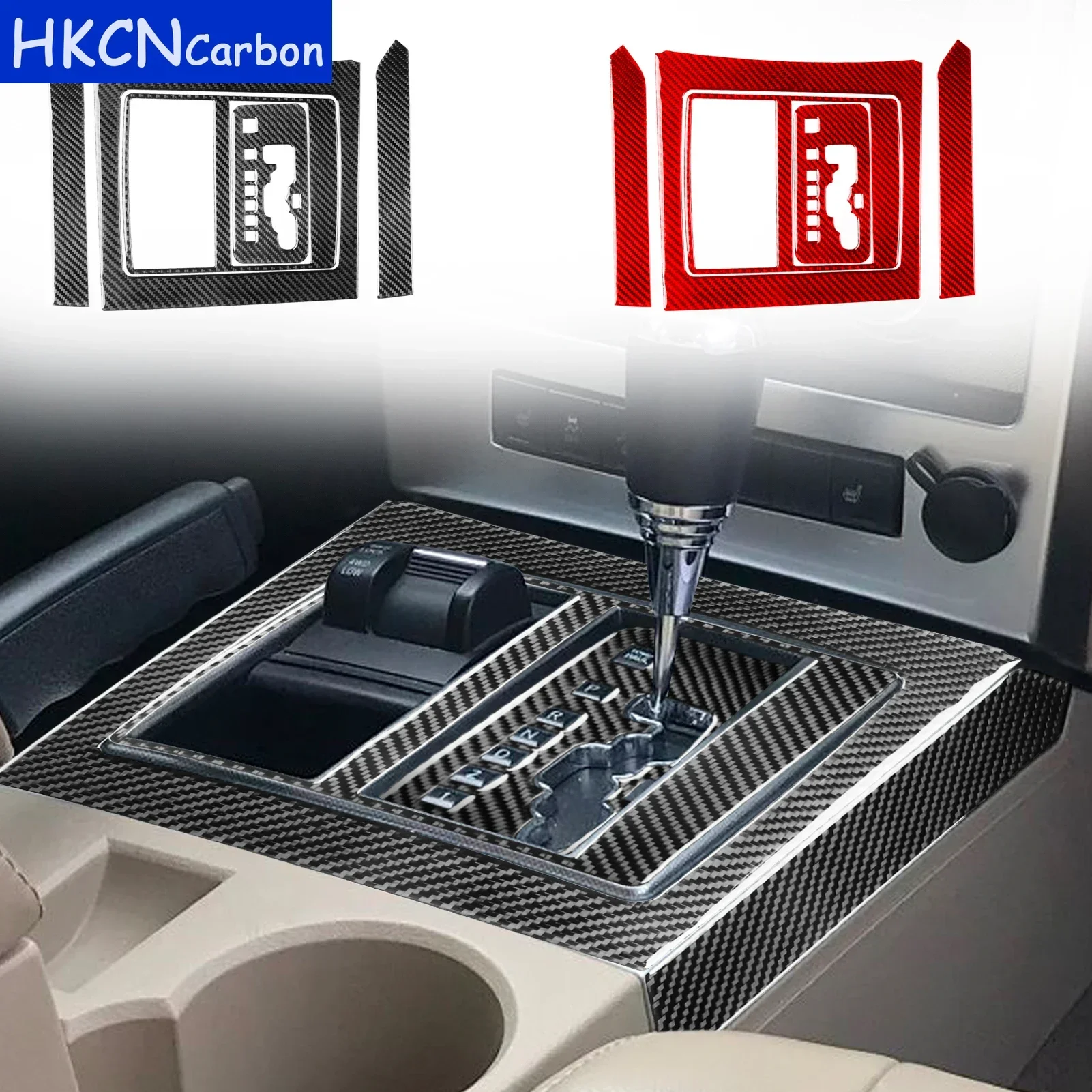 

For Jeep Liberty 2008—2012 Carbon Fiber Car Accessories Gear Shift Box Panel Set Cover Trim Sticker Interior Modification