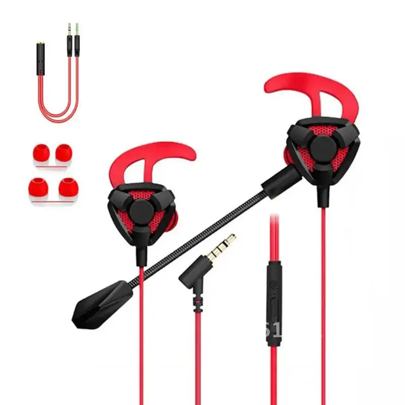 For PS4 Xbox one Nintendo Switch 3.5mm Wired Gaming Headset With Computer Adapter Cable Dual Mic Professional Gamer Earphones