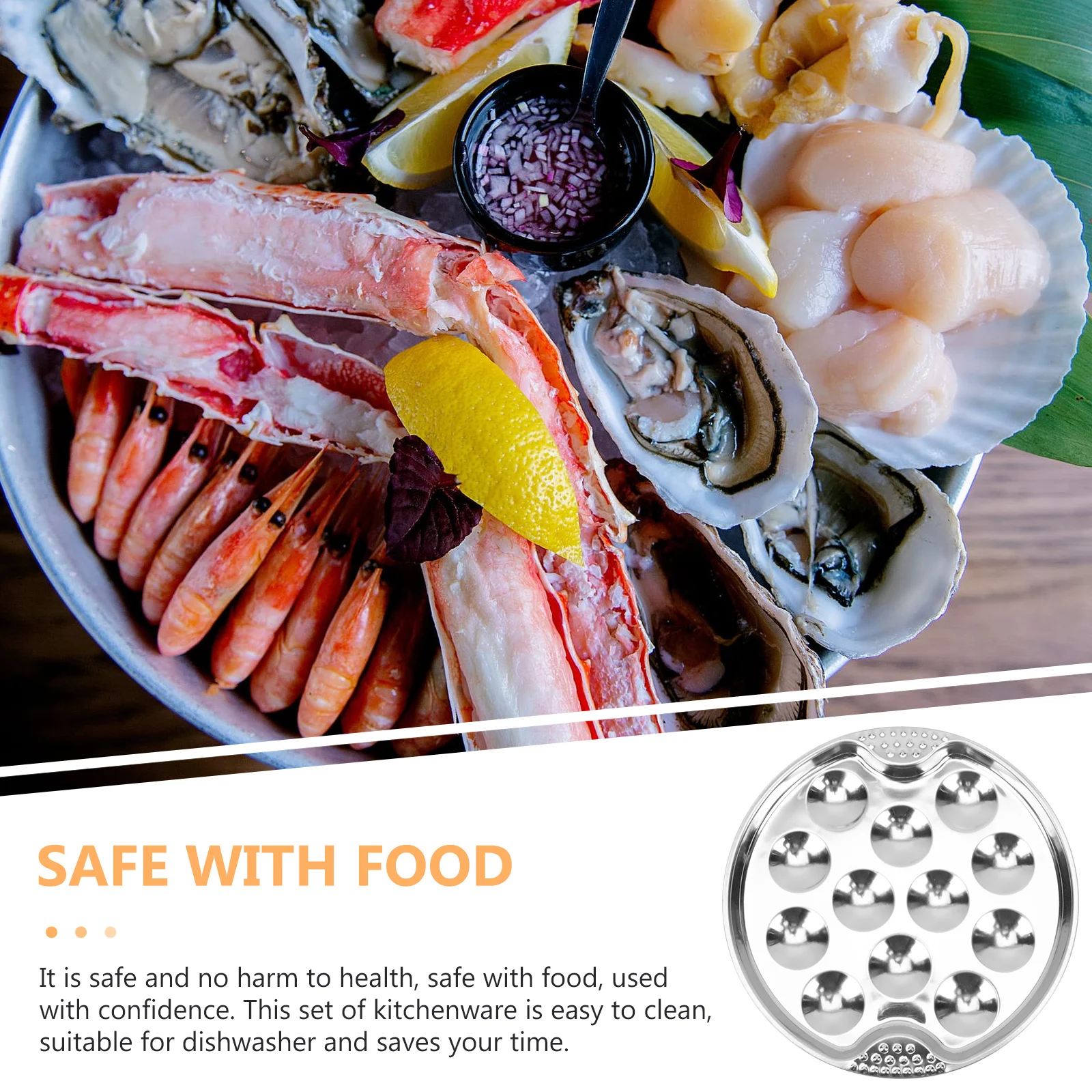 

Stainless Steel Eating Kit Snail Dish Set Snail Dish Set Shell Food Baking Plate Compartment Plate Barbecue Gadgets