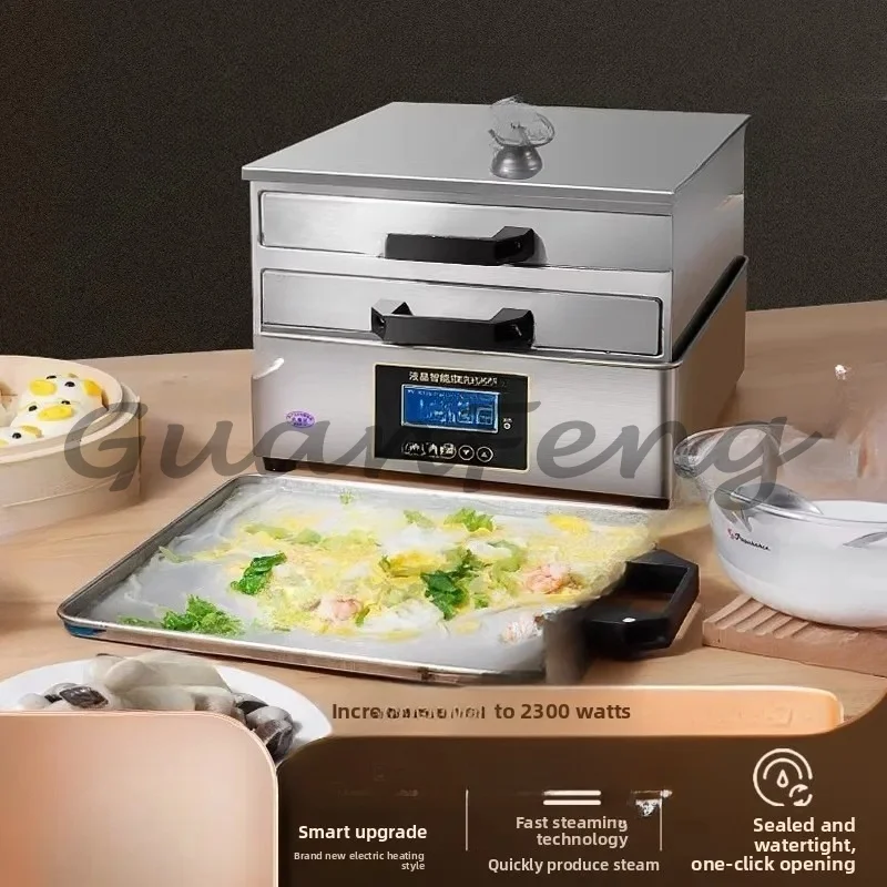 Noodle Machine Household Electric Steamer 304 Stainless Steel Suction Tray Mini Steaming Machine Hot Pot Tool