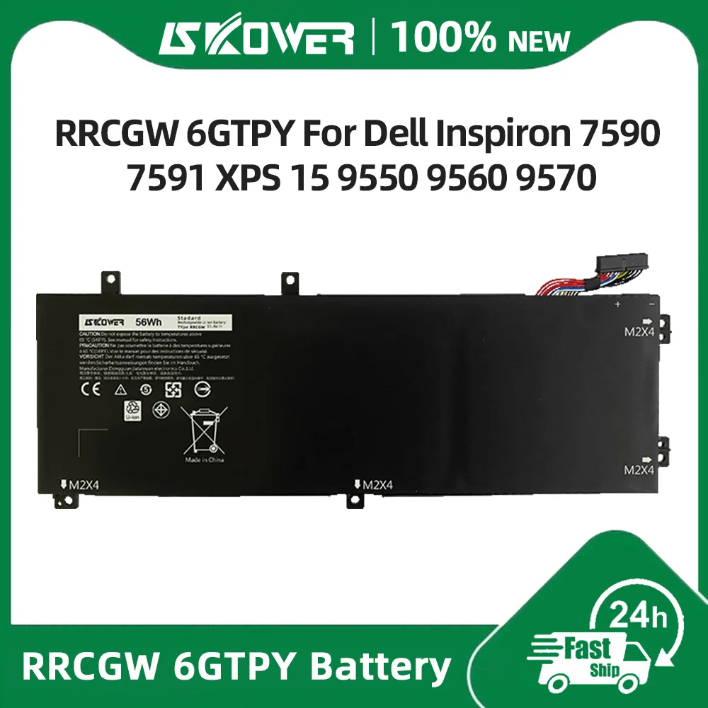 

SKOWER RRCGW 6GTPY Battery For Dell Inspiron 7590 7591 XPS 15 9550 9560 9570 P56F Precision 5510 5520 5530