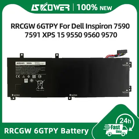 SKOWER 6 GTPY RRCGW Batterij Voor Dell Inspiron 7590 7591 XPS 15 9550 9560 9570 P56F Precisie 5510 5530 5520