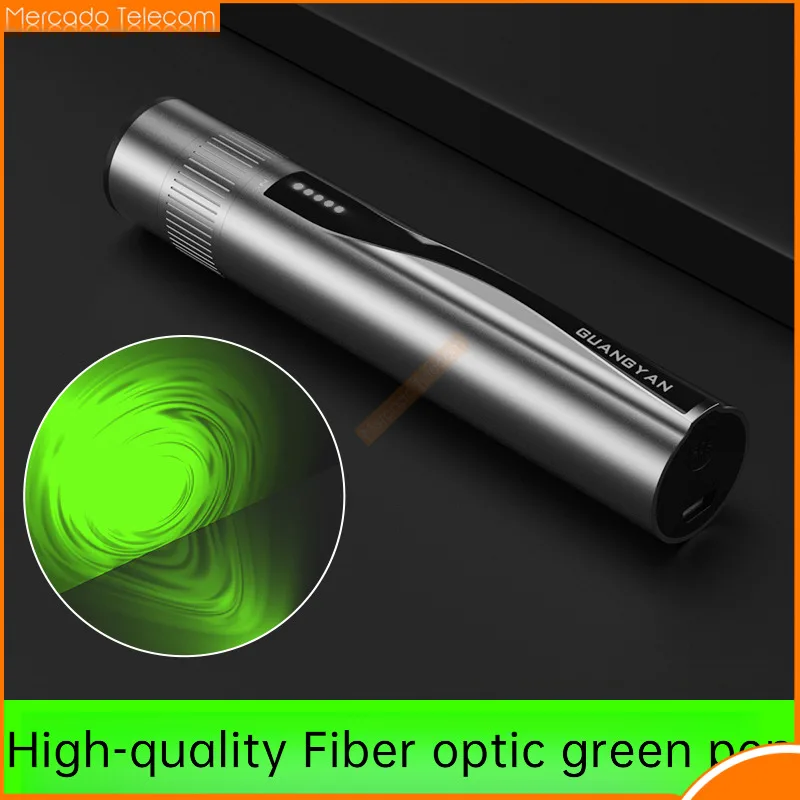 High Quality Rechargeable VFL Fiber Optic Green VFL Pen 15mw Visual Fault Locator FTTH Fiber Optic Cable Tester Meter