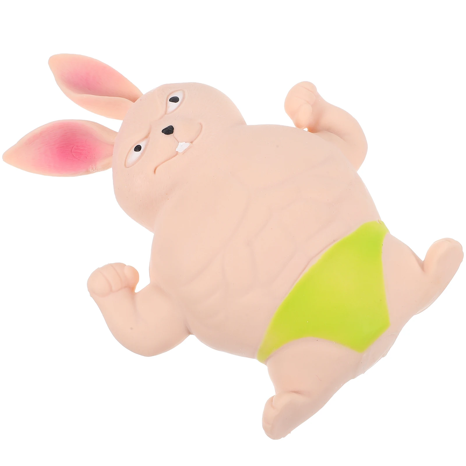 Jouet à presser lapin musculaire, ornements de bureau verts, jouets anti-Stress, jeu de compression d'animaux de dessin animé, petit jouet