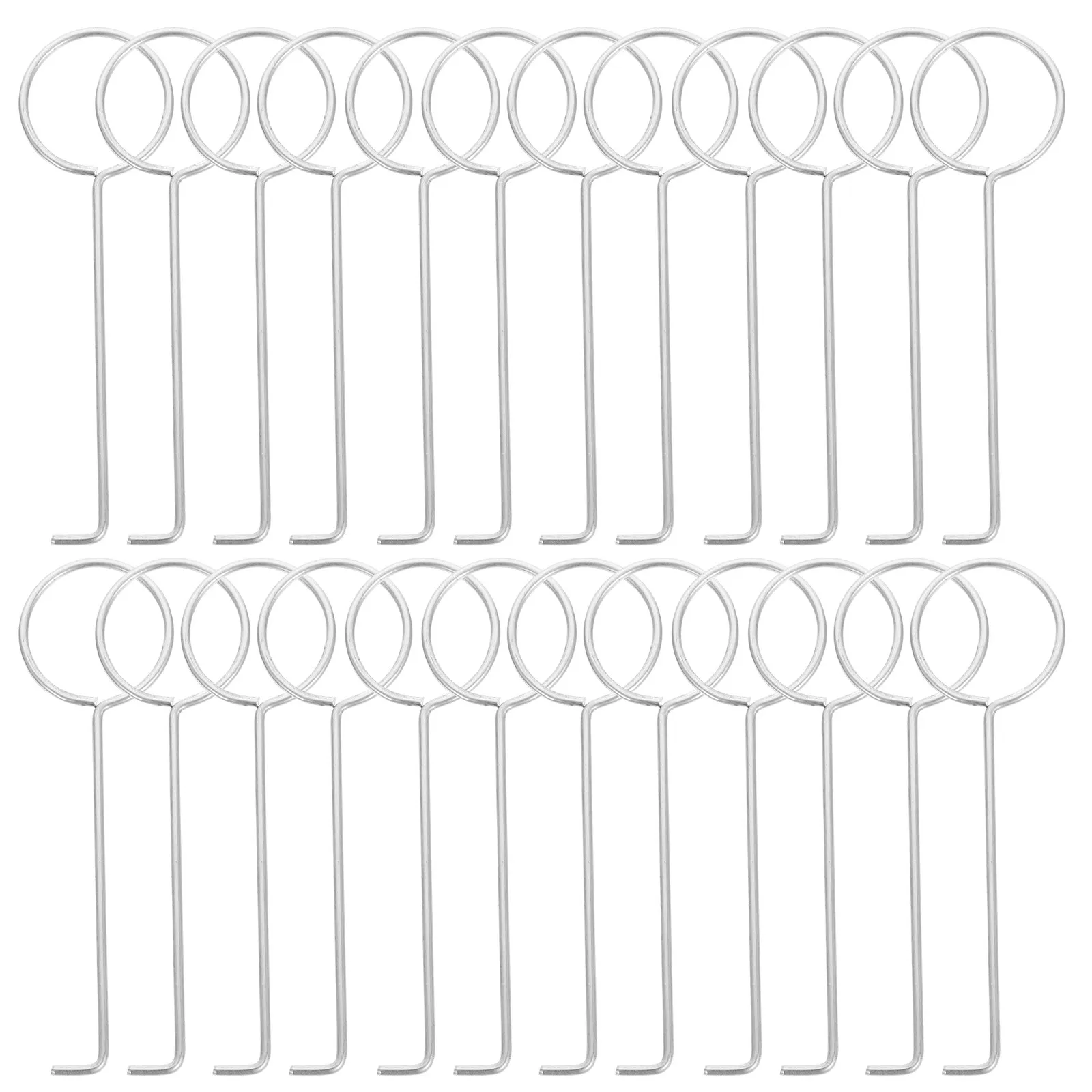 50pcs Grate Hook Iron Shower Drain Lifting Tool Bathroom Floor Drain Removal Key Metal Puller For Tub Sink Strainer