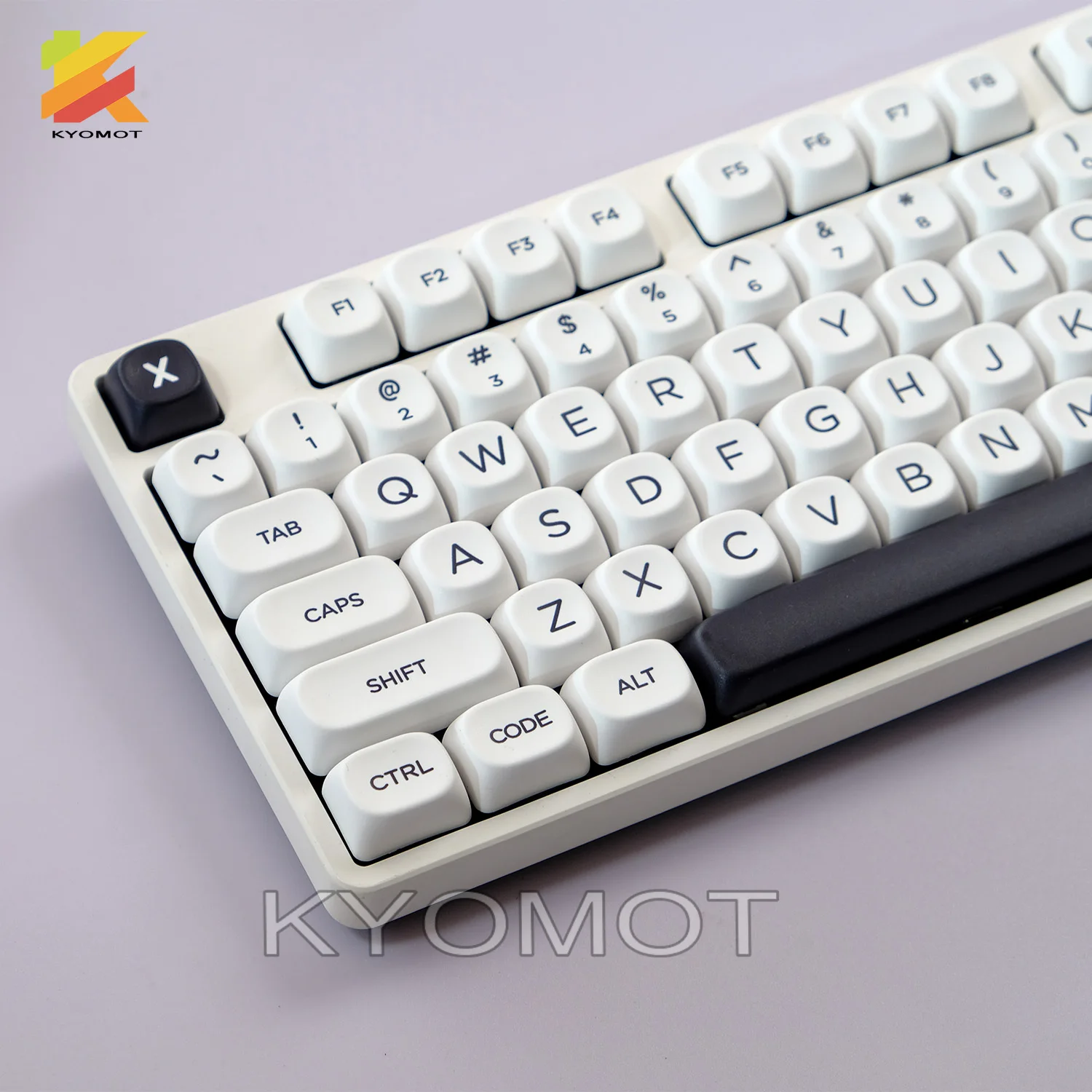 

KTOMOT 125 Keys Black And White Keycaps Sub PBT XOA Profile Anime Keycap for Cherry MX Switch DIY GMK Game Mechanical Keyboard