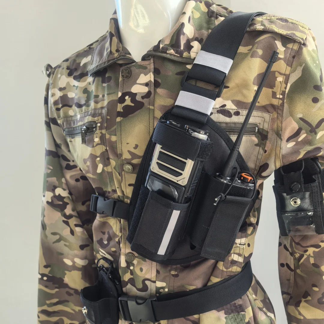 New multi-functional tactical chest bag adjustable radio triangle chest bag outdoor intercom bag