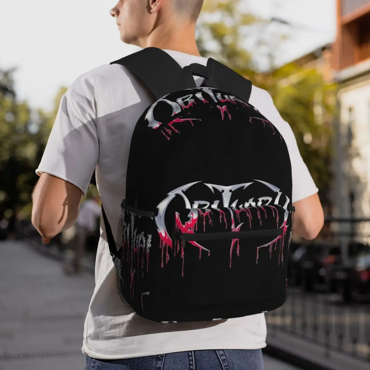 Obituary Death Metal Rock Band Music Backpack Student BookBag Kids School Bag Laptop Shoulder Bags for Men Women