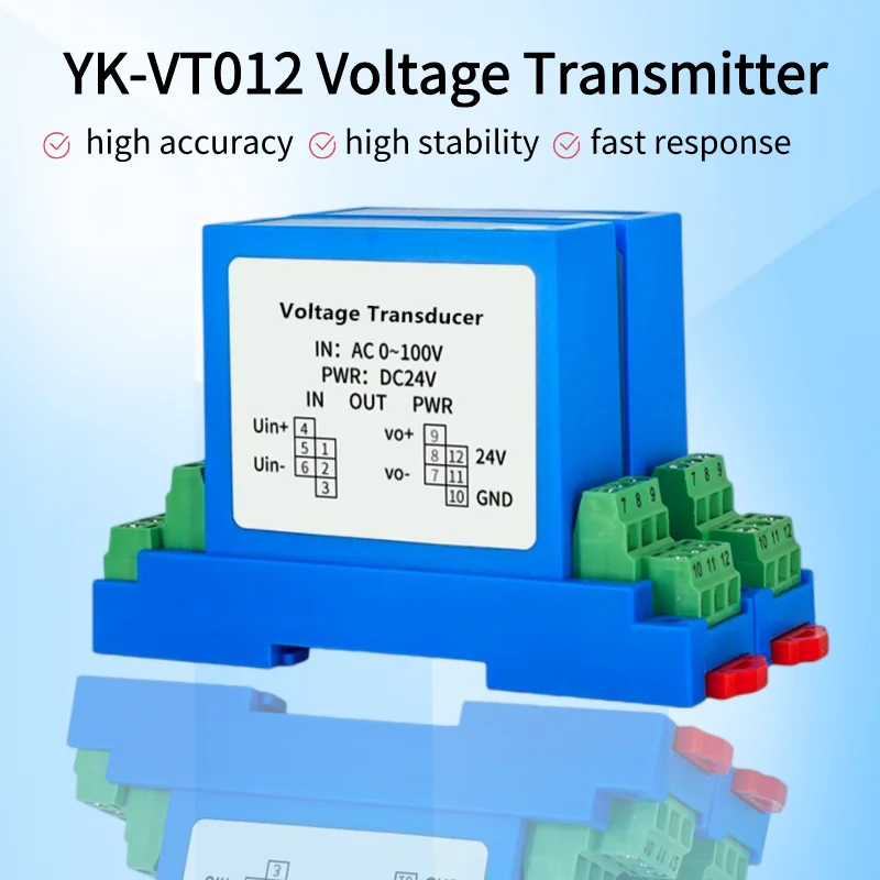 Transductor de voltaje con Sensor de valor efectivo, transmisor de salida, 75MV, 10V, 20V, 100V, 200V, 380V, 500V, 4-20Ma, 0-10V, 0-5V