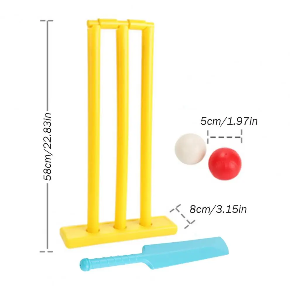 Kids Cricket Play Kit Cricket Toy Set for Beginners Kids Cricket Set for Parent-child Sports Fun Bat Stumps for Coordination