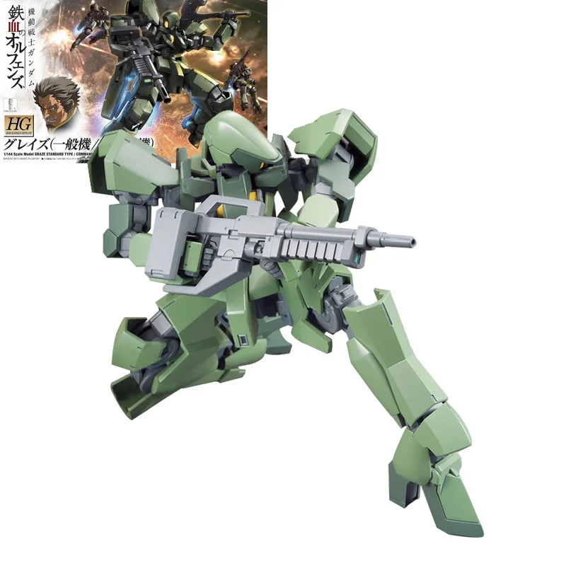 Original Genuine HG 002 1/144 Iron-Blooded Orphans EB-06 Graze Assembly Model Kit Collection Action Figure Toy Gift for Children