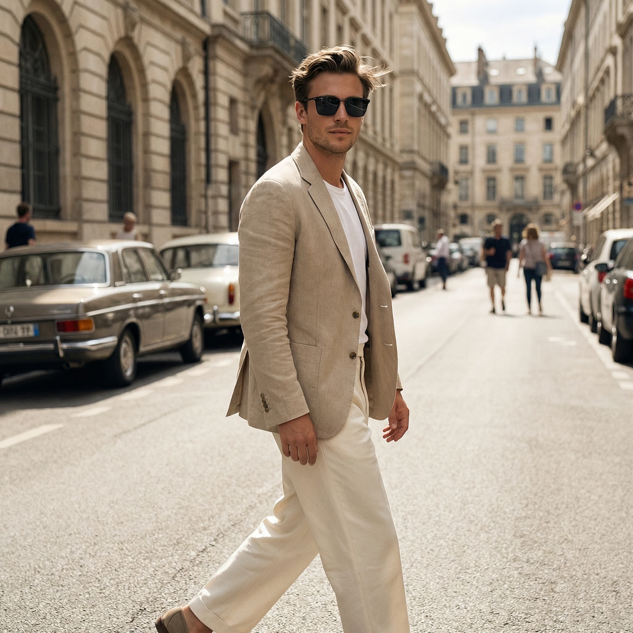Thin Metal-Frame Square Sunglasses — product information 7
