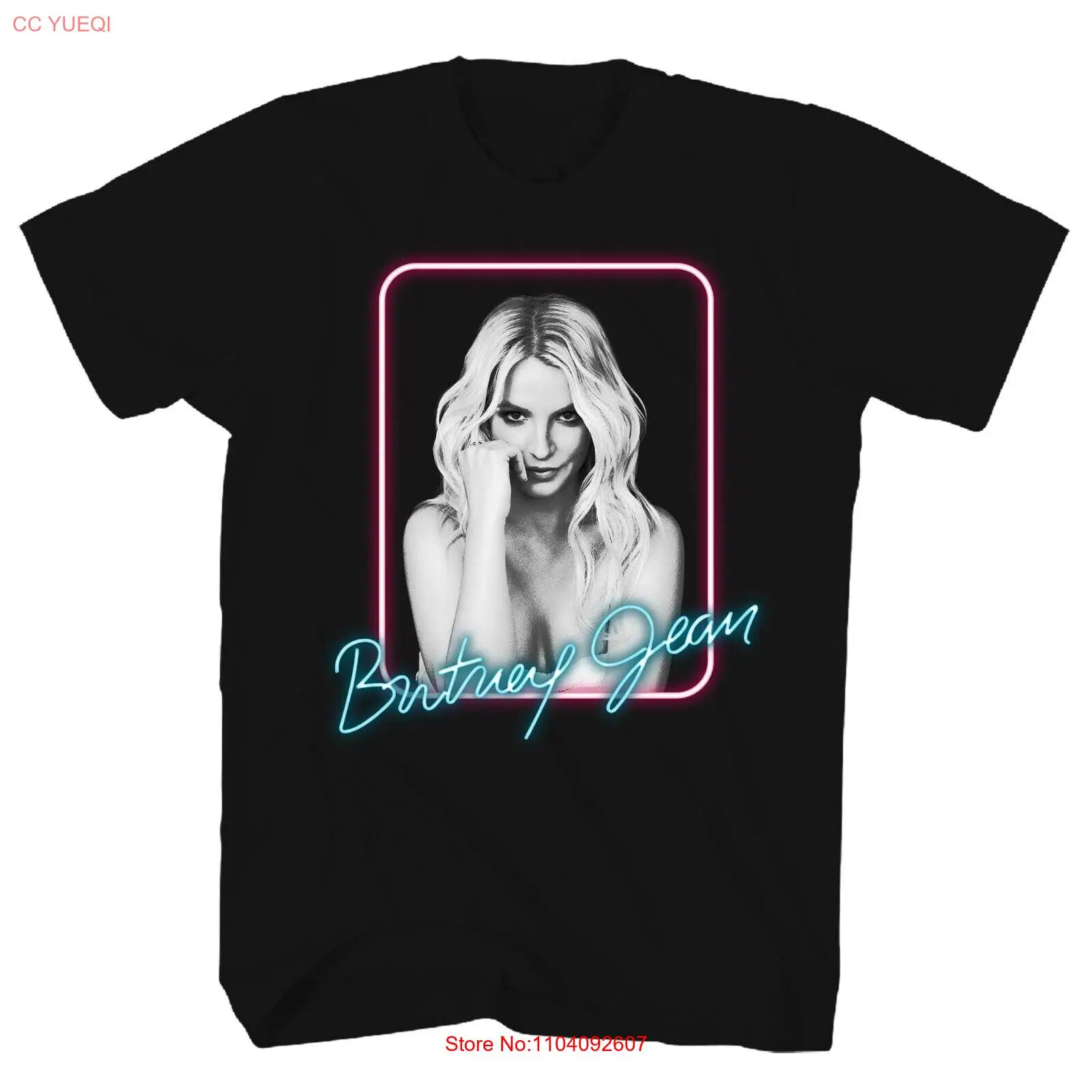 Britney Spears Jean Photo T Shirt Mens Licensed Rock N Roll Music Band Tee Black