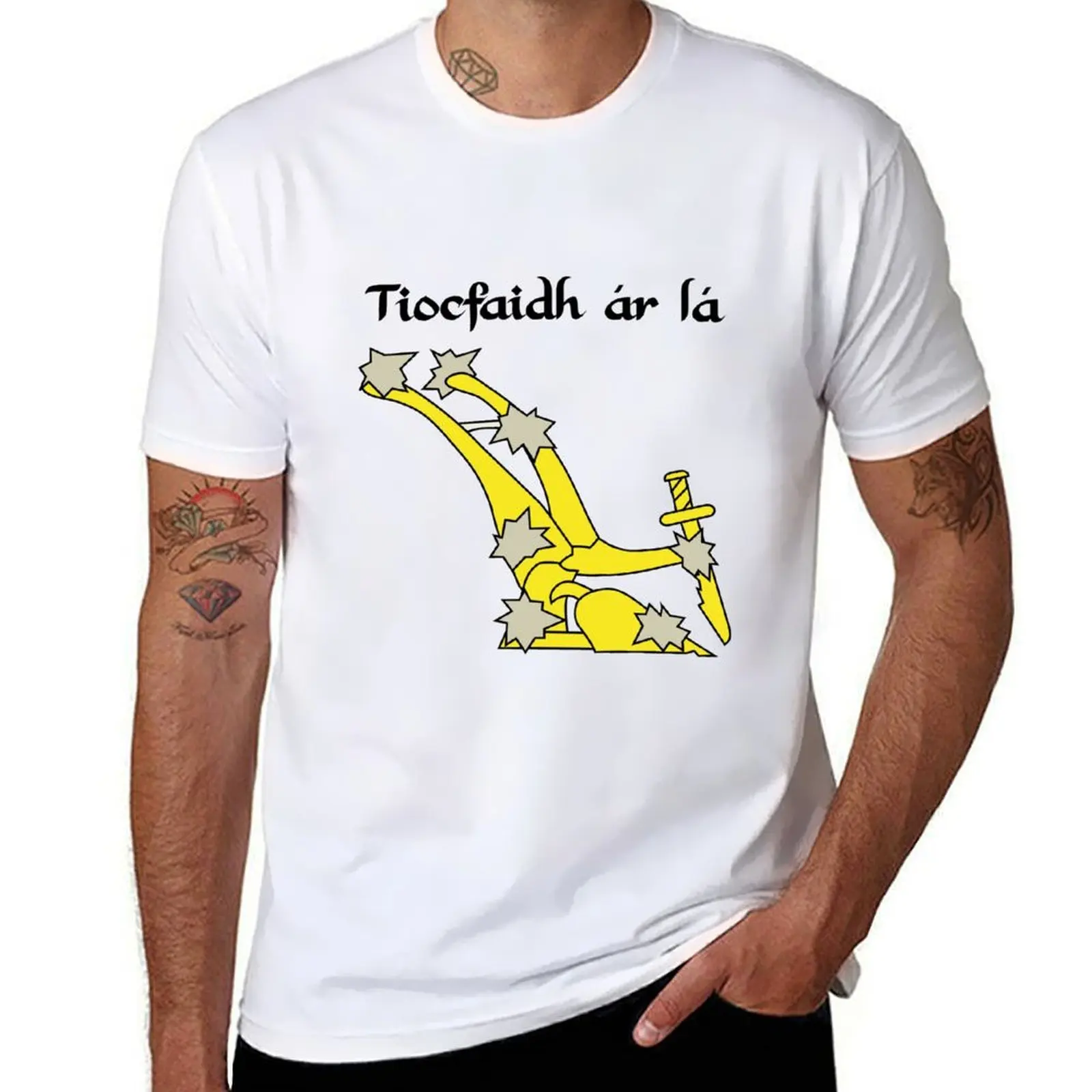 

Tiocfaidh r Lá Starry Plough T-Shirt man t shirt heavy cotton black cotton t-shirt plain for man package T-Shirt
