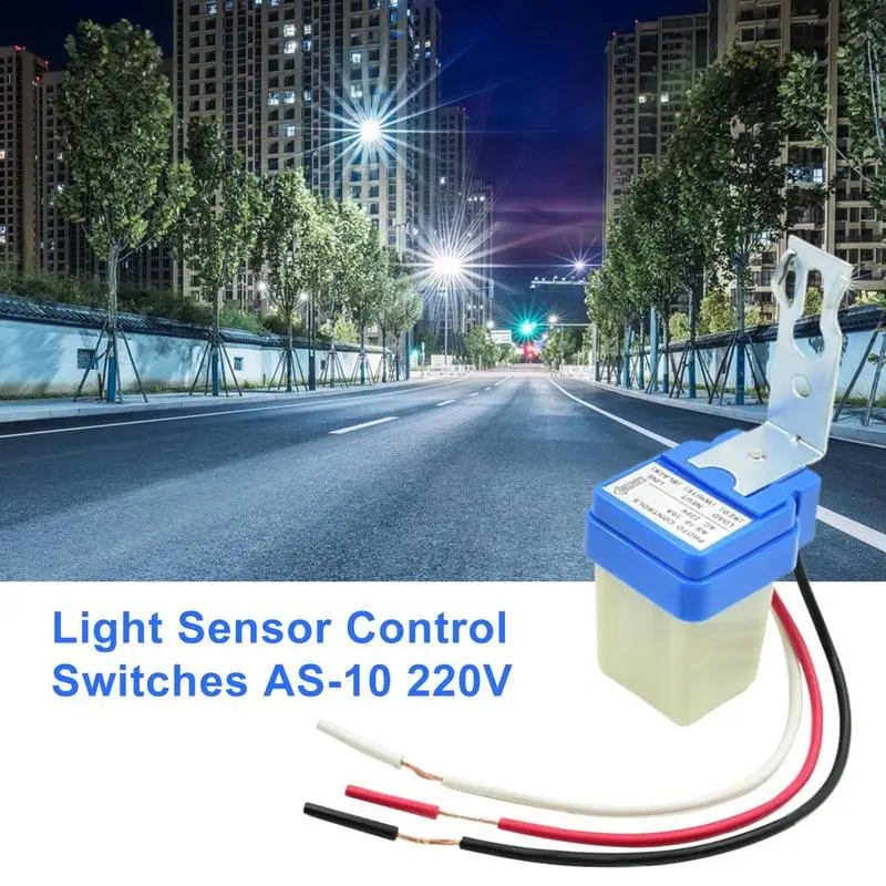 Automatic Auto On Off Photocell Street Light SwitchSensor Button DC 12V AC 220V 50-60Hz Waterproof Photo Control Sensor Switchs