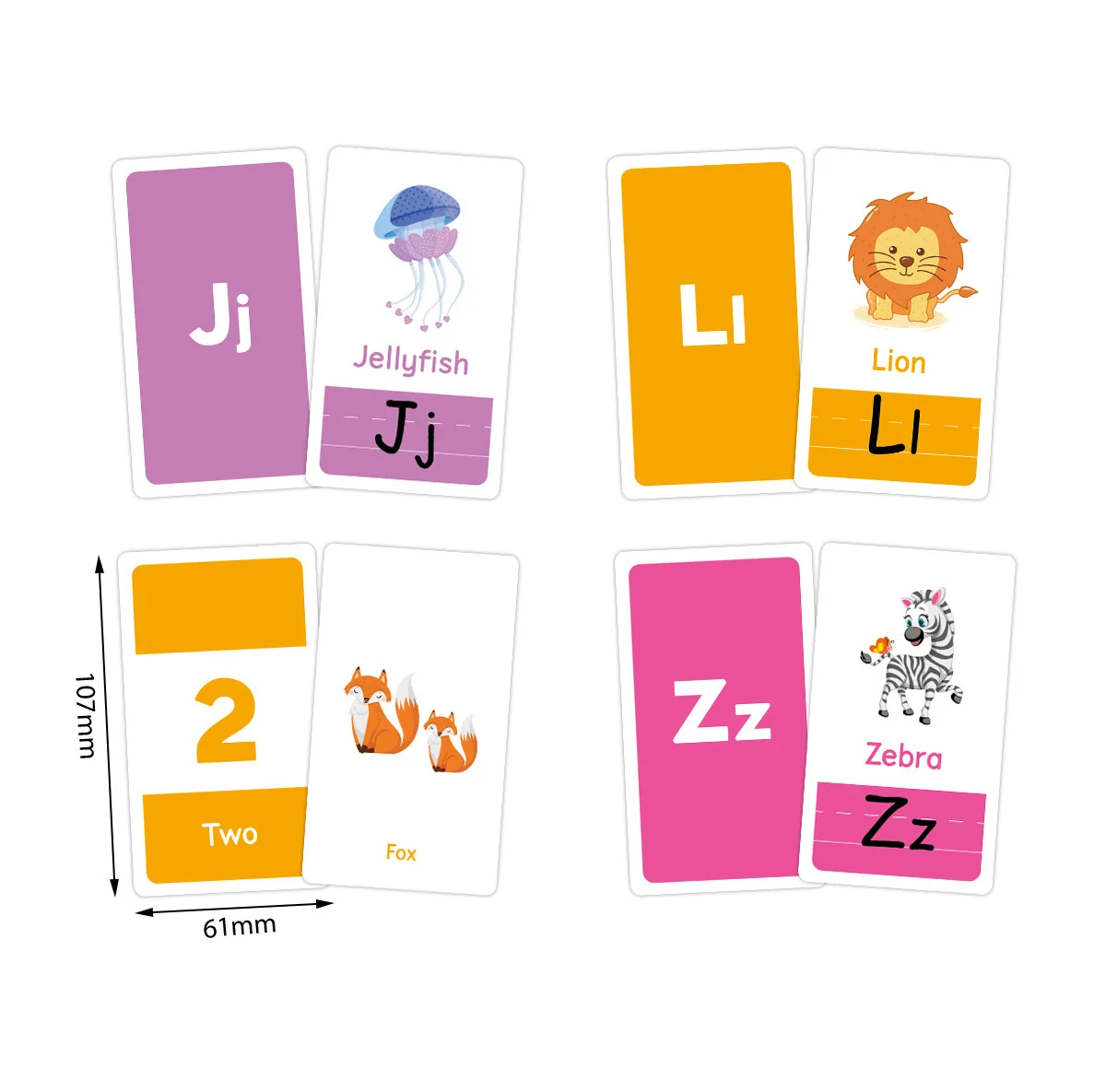 New Early Childhood Education Flash Card Word Card Learning Card Learn Word Shape Color Number English Fun Cognitive Card
