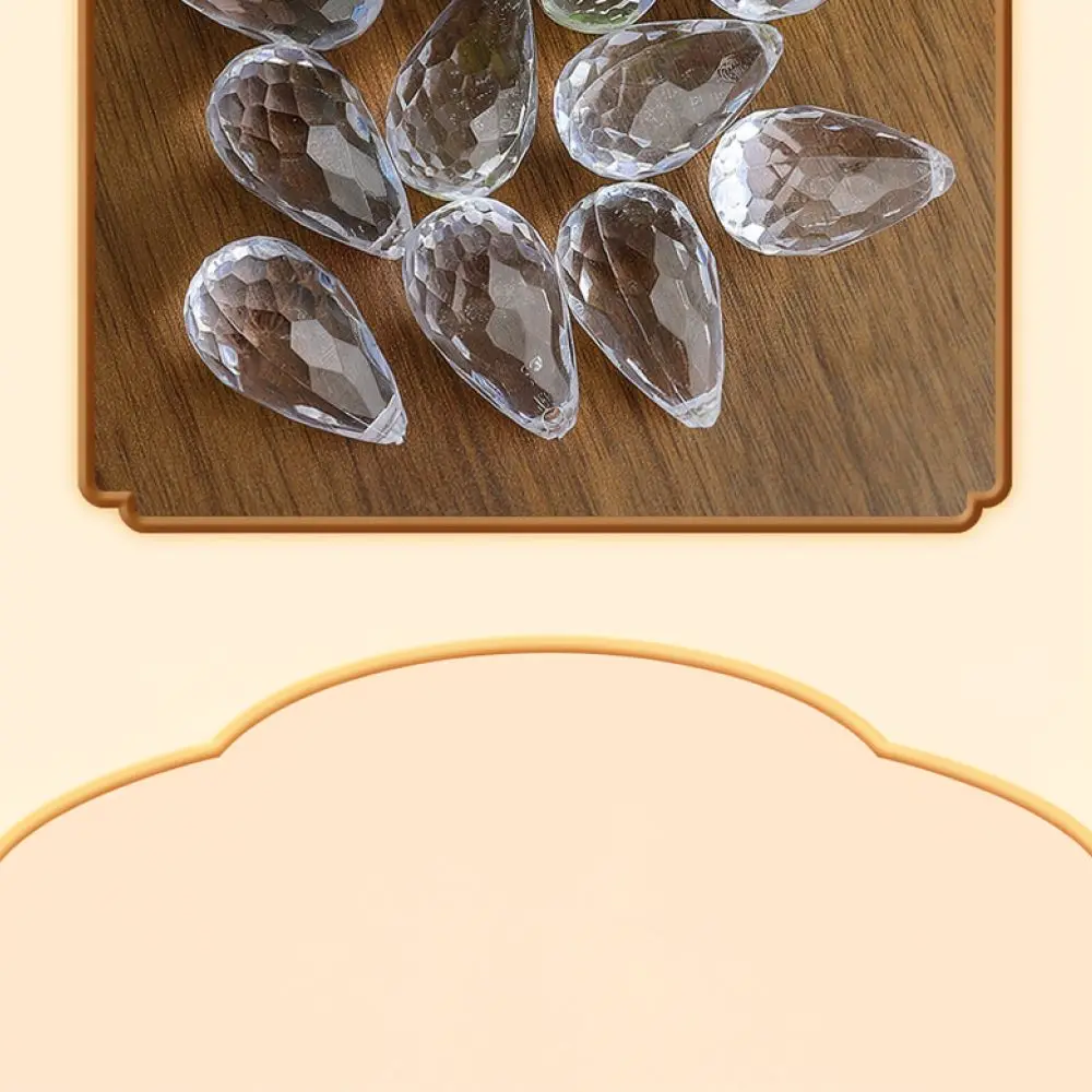 Transparent Acrylic Teardrop Pendants Beads For Lamp Parts Chandelier Hanging Ornament Wedding Venue Decor